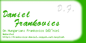 daniel frankovics business card